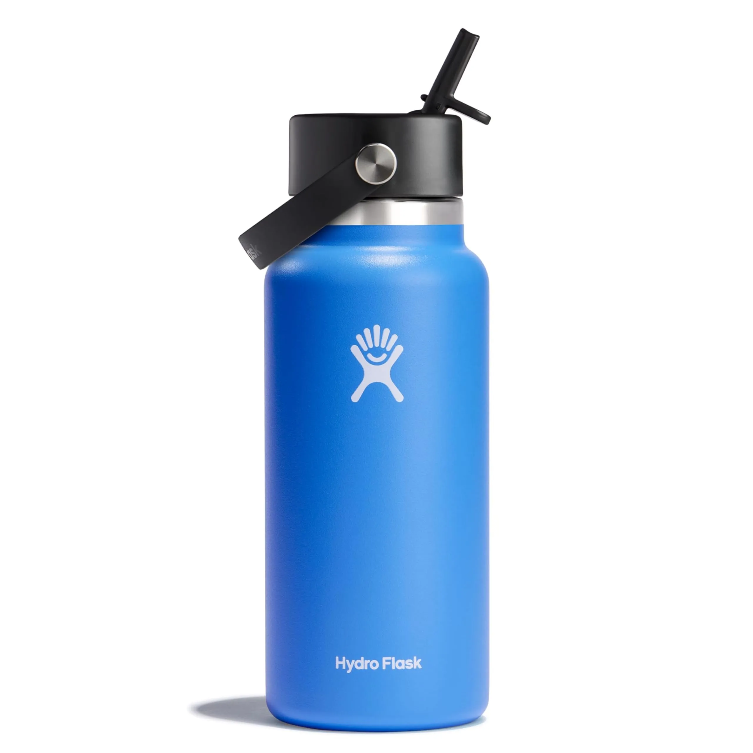 HYDRO FLASK Wide Mouth Flex Straw Cap Bottle - Insulated Stainless Steel
