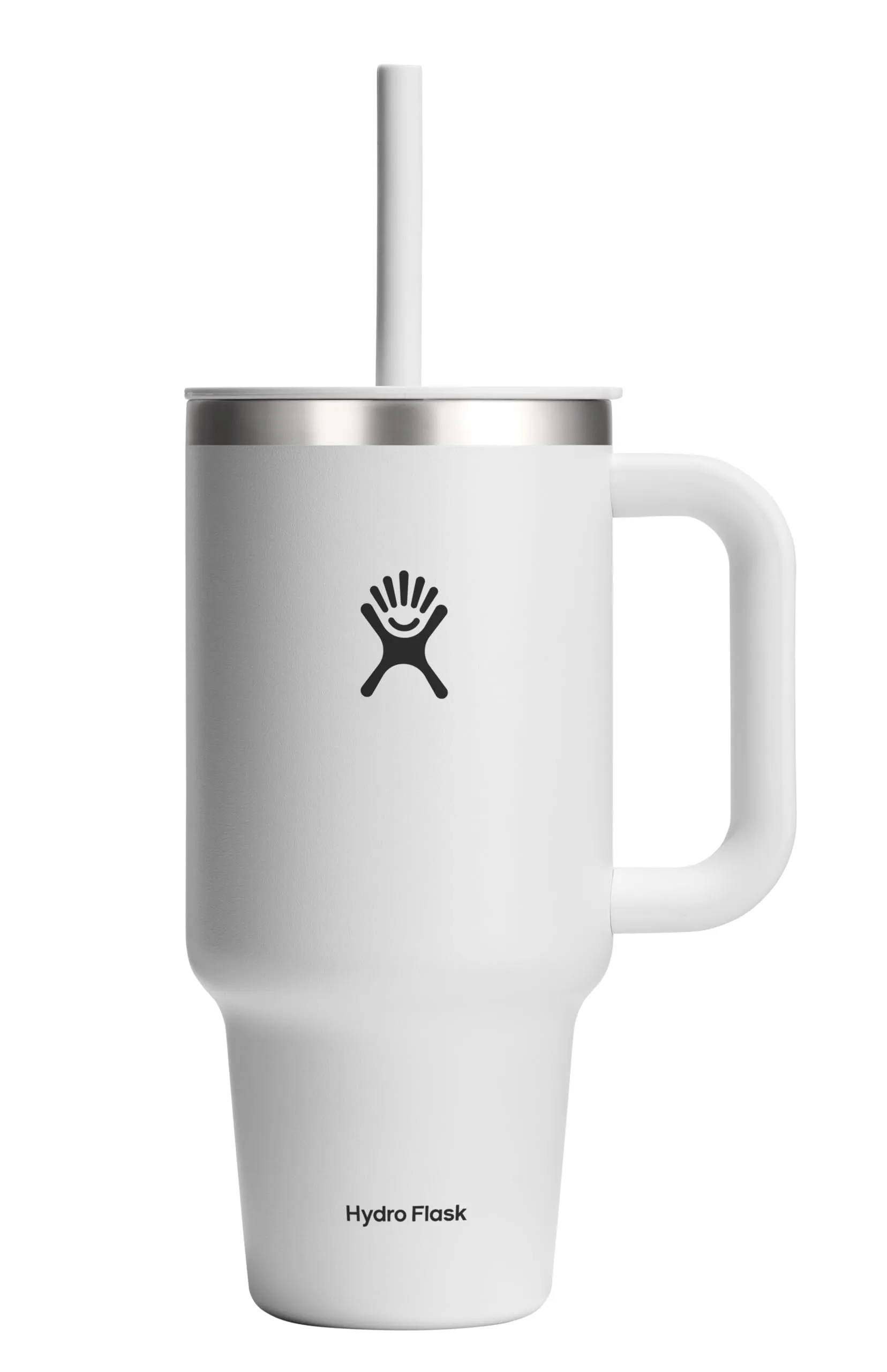 Hydro Flask Travel Tumbler with Handle, Lid and Straw - Insulated Stainless Steel