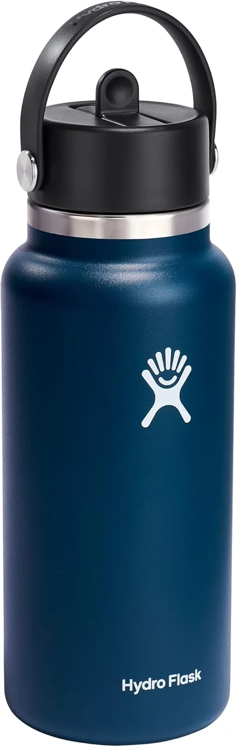 Hydro Flask Wide Mouth Flex Straw Cap Bottle - Insulated Stainless Steel