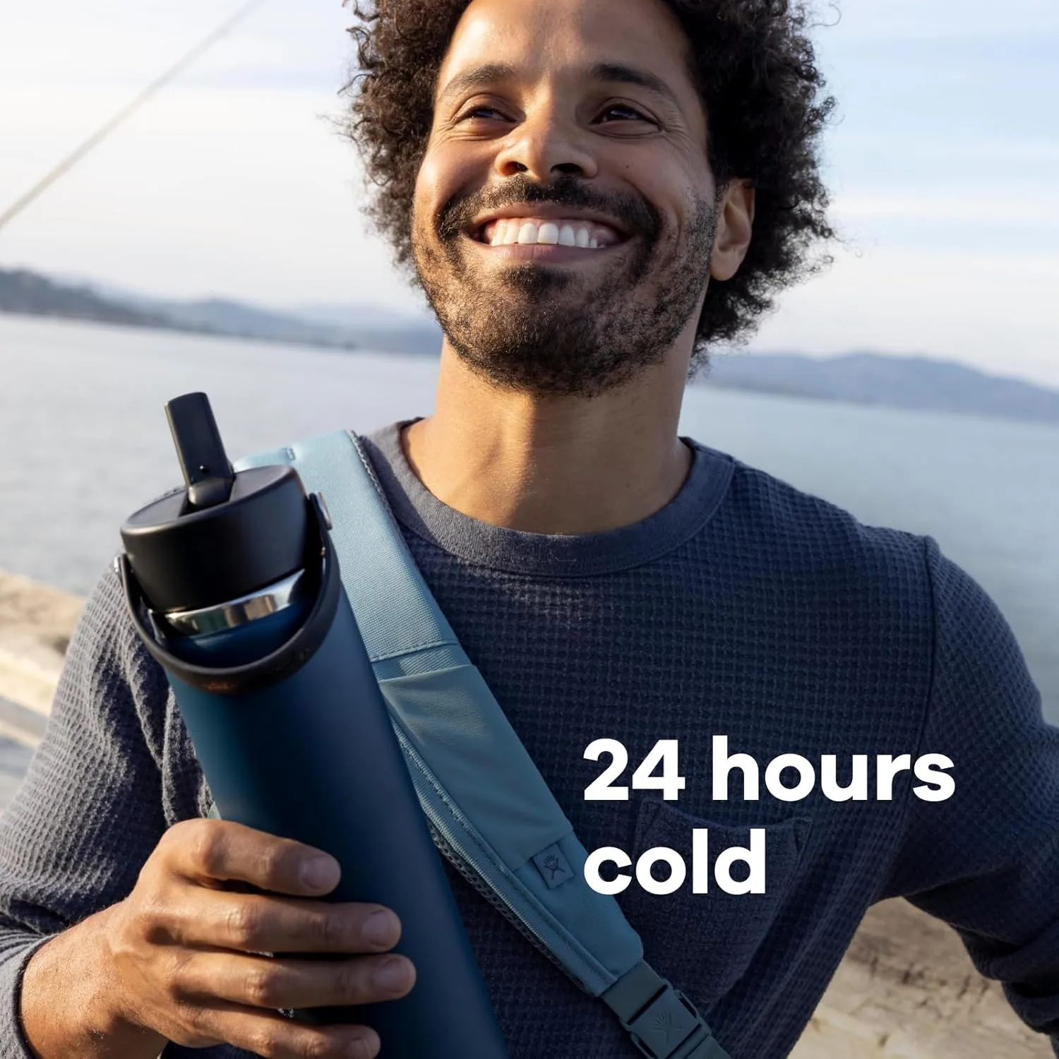 Hydro Flask Wide Mouth Flex Straw Cap Bottle - Insulated Stainless Steel