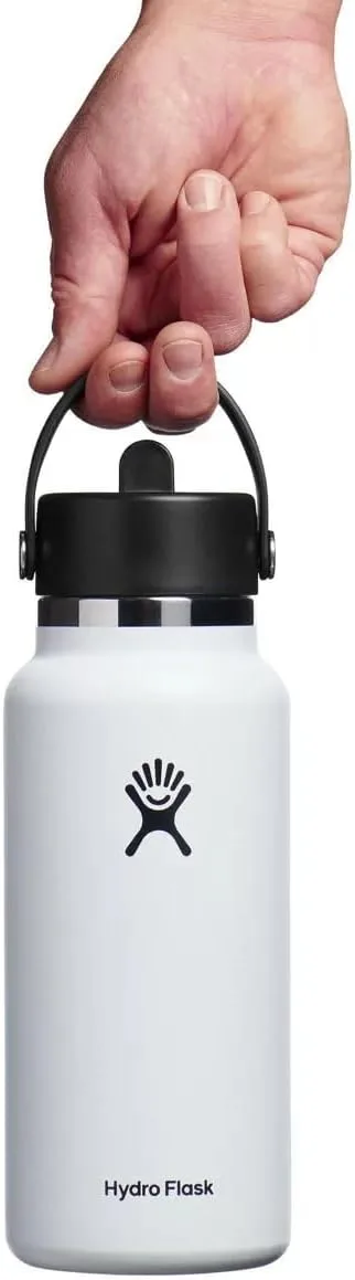 Hydro Flask Wide Mouth Flex Straw Cap Bottle - Insulated Stainless Steel