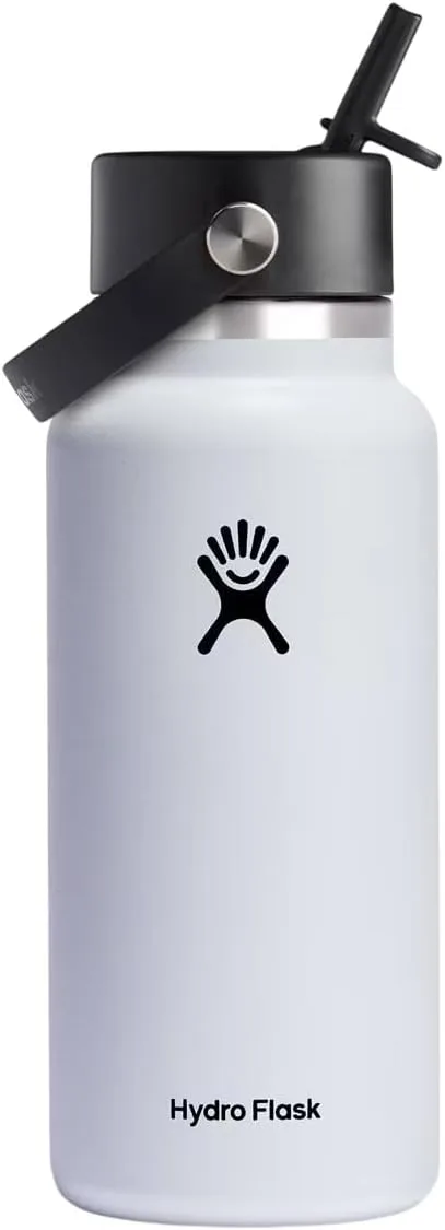 Hydro Flask Wide Mouth Flex Straw Cap Bottle - Insulated Stainless Steel