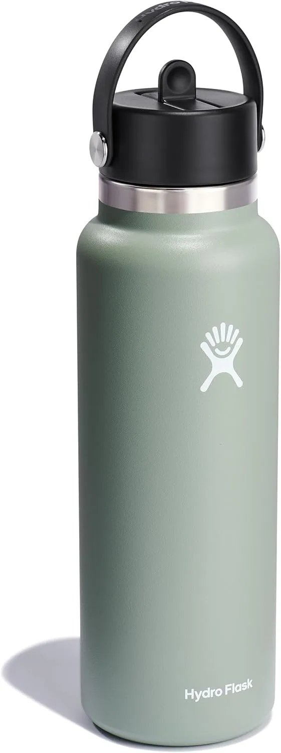 Hydro Flask Wide Mouth Flex Straw Cap Bottle - Insulated Stainless Steel