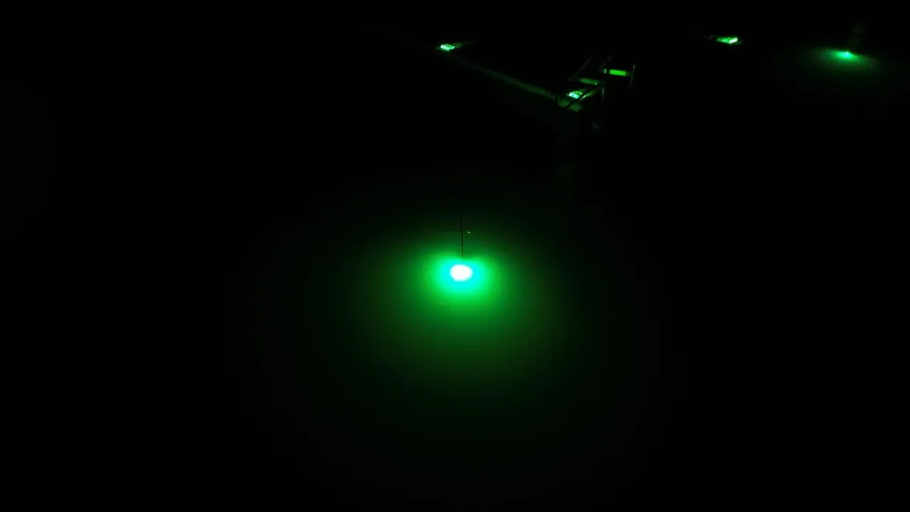 HYDRO GLOW Underwater LED Fishing Light – Green, 12V, 360° Visibility, 20 ft Cable (Made in USA)