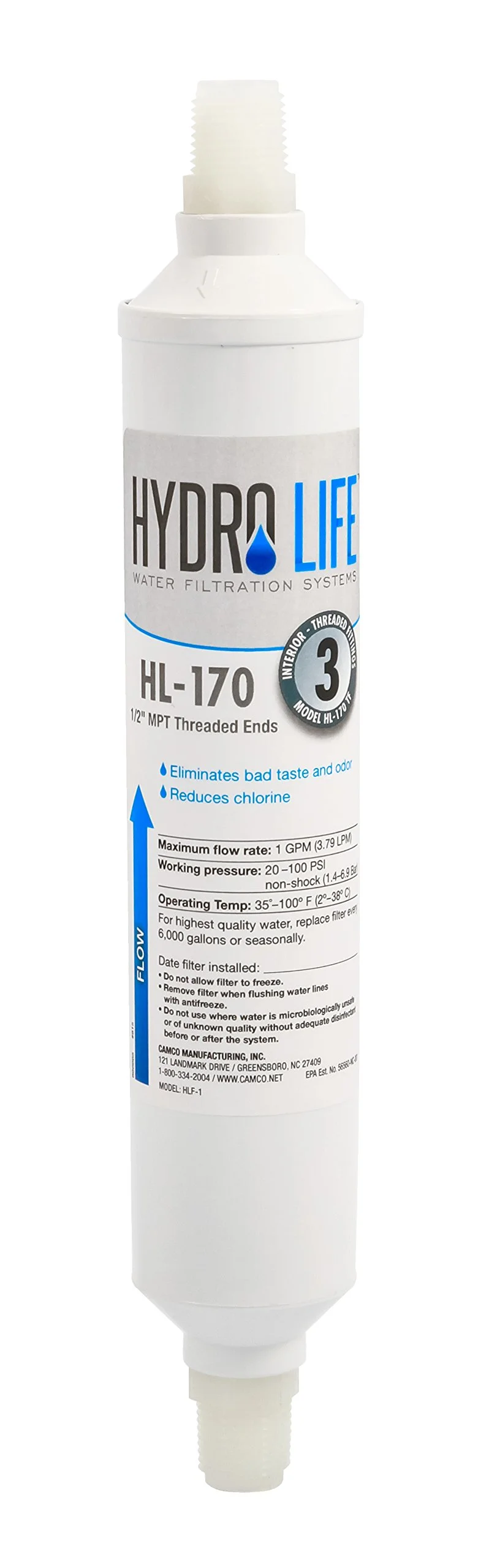 Hydro Life 52117 HL-170 TF Replacement Filter , White , Standard 1 Count (Pack of 1)