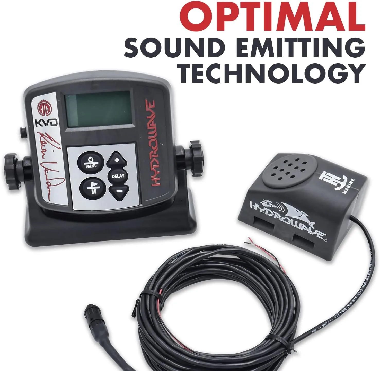 HydroWave KVD H2 Electronic Fishing Call Package for Boats - Shock and Water Resistant With 25 Sound Patterns