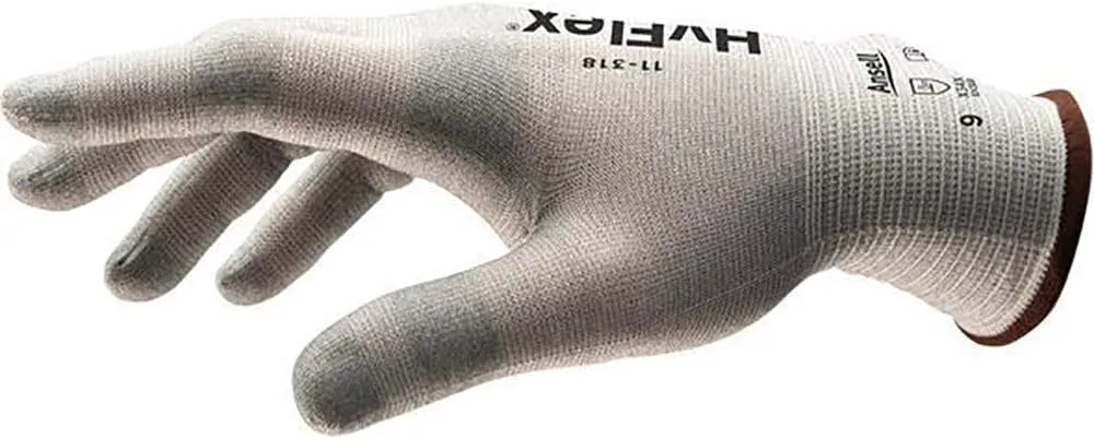 ANSELL11-318 Cut Resistant Gloves, White, Size 9, PR