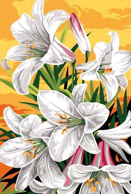 Lilium Magnifici - Tela pre-stampata per mezzo punto
