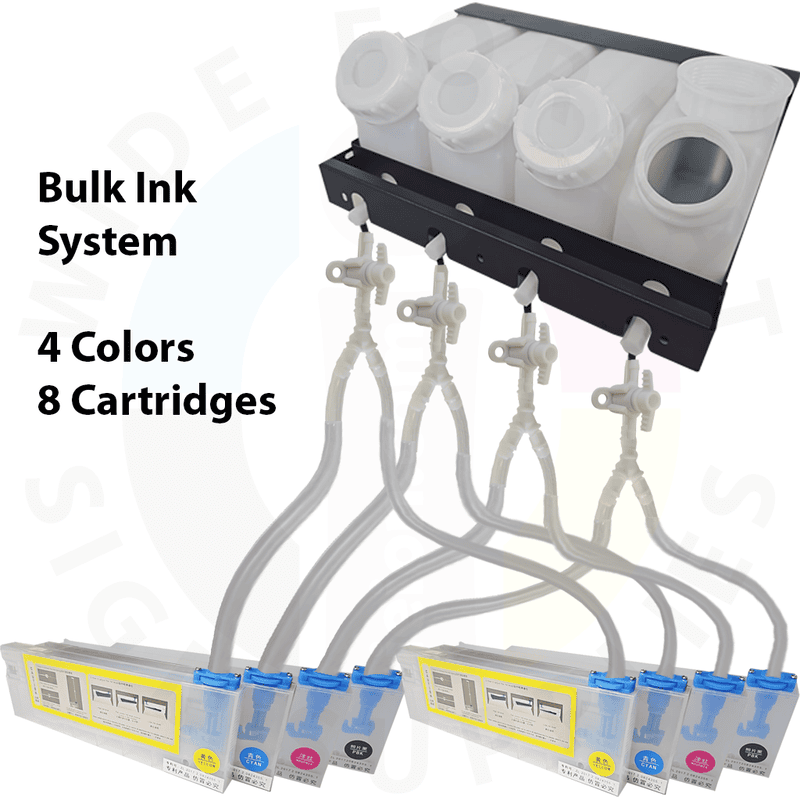 xohda Bulk Ink System of 4 tanks and 8 cartridges, 220 cc with float