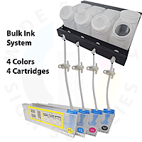 Tron Bullk Ink System 4 tanks and 4 cartridges, 220 cc with floats
