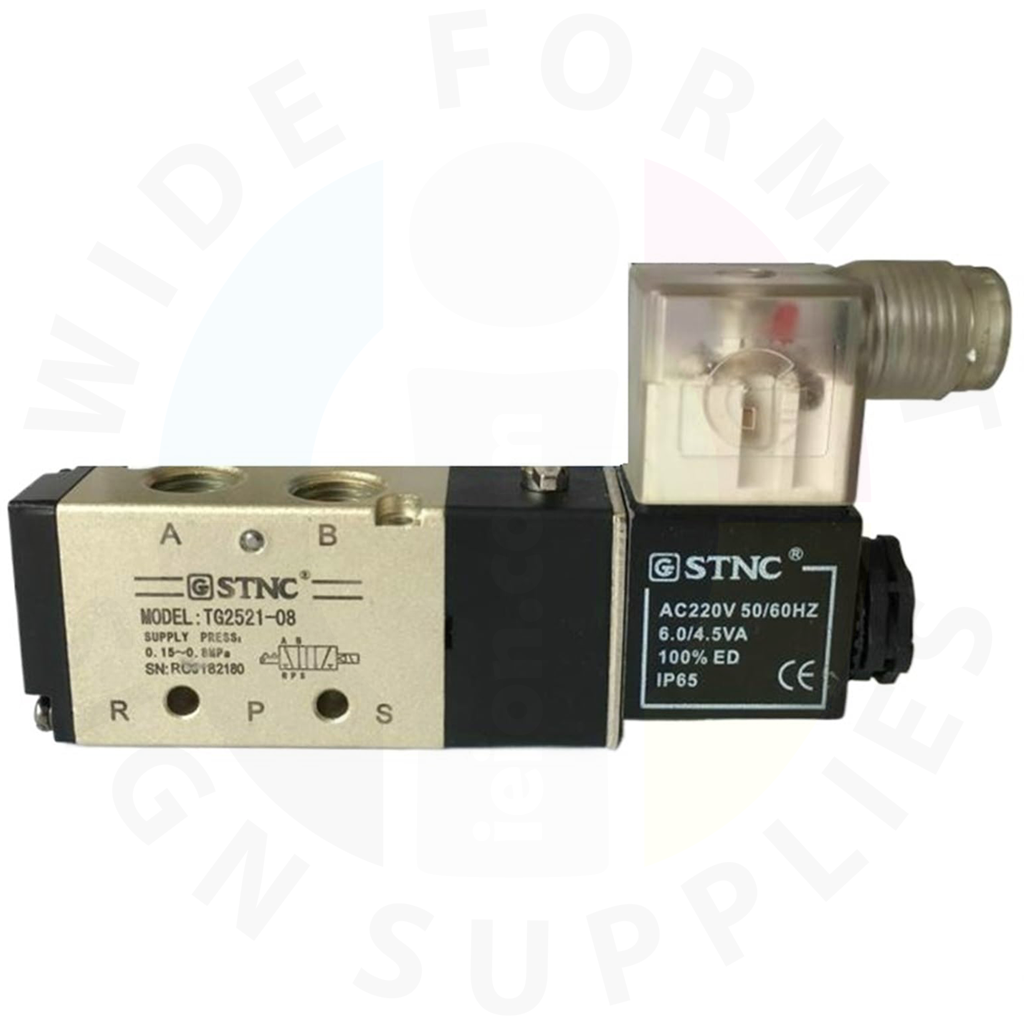 Tron SOLENOID VALVE TG2521-08-220 VAC 5/2 WAY SINGLE BSP 1/4" WITH COIL VOLTAGE 22OV AC