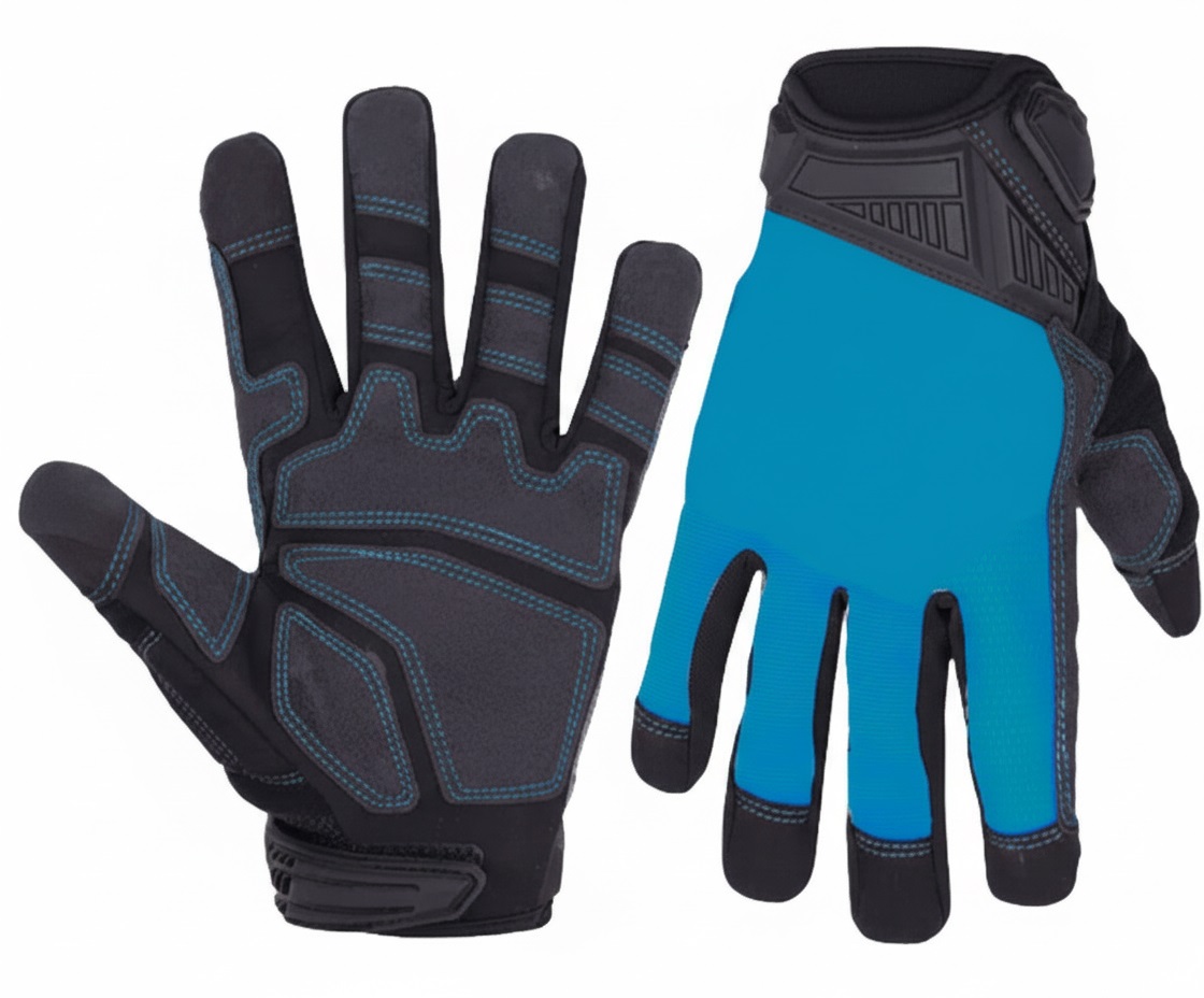 Sandy Nitrile Coated Oilfield Anti-Slip Cut-Resistant TPR Impact Mechanic Gloves – Cotton, XL