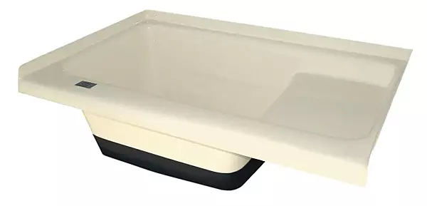 ICON 00473 Sit-in Step Tub with Left Hand Drain TU500LH - Colonial White