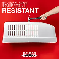 ICON 01545 Aftermarket A/C Shroud - fits Dometic Brisk Air Duo Therm - Old Style, White