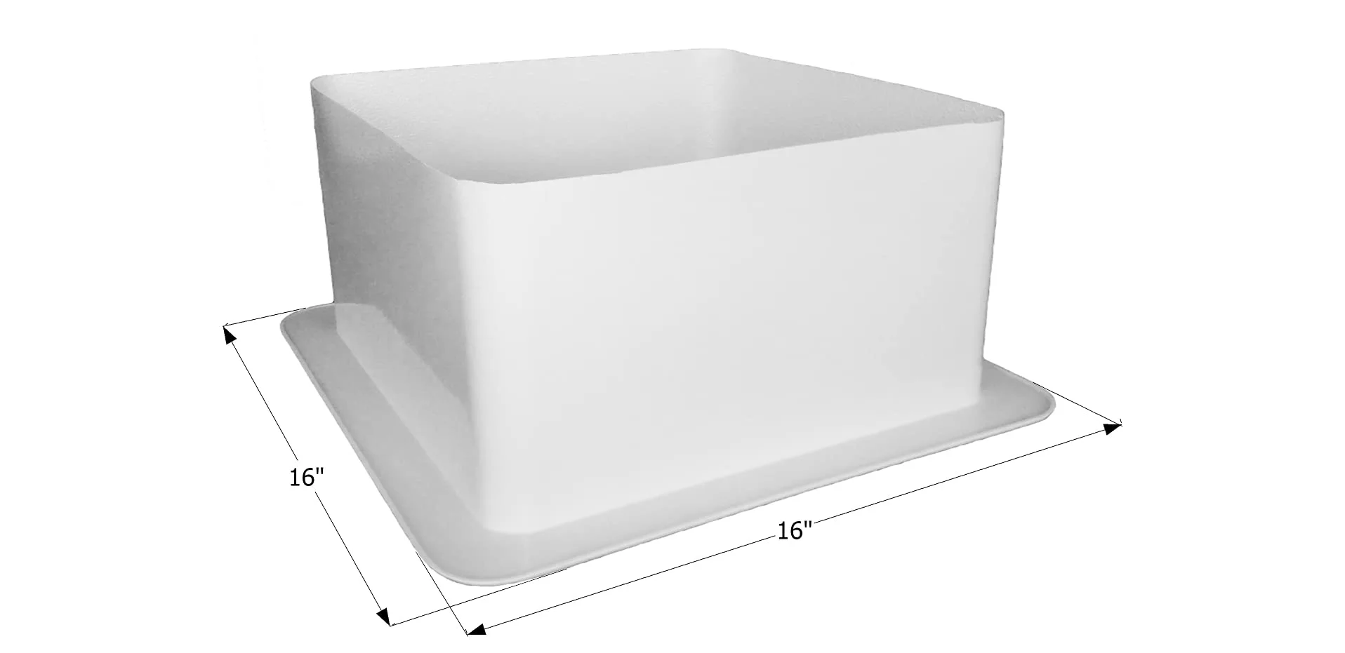 ICON 12573 Skyline/Vent Inner Garnish SL1414 for 14" x 14" Opening - Polar White