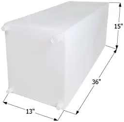 Icon 12727 Fresh Water Tank WT2463 36x15x13 30 Gallon with 1/2" Fittings
