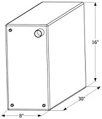 ICON Fresh Water Tank 15 Gallon 30 x 16 x 8 in