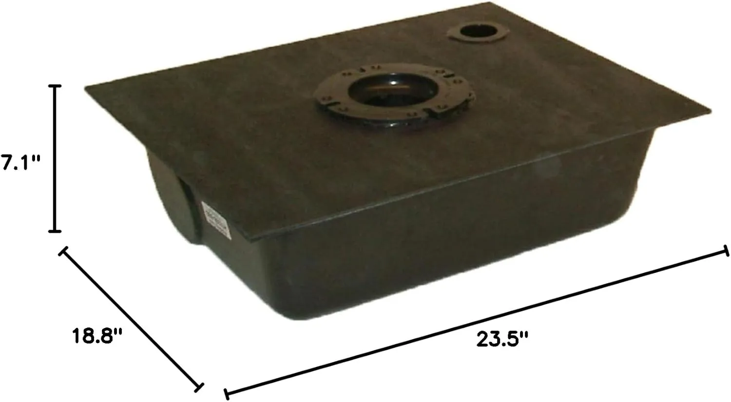 Icon 437 22-1/2" x 18-1/2" x 6" Bottom Drain Holding Tank