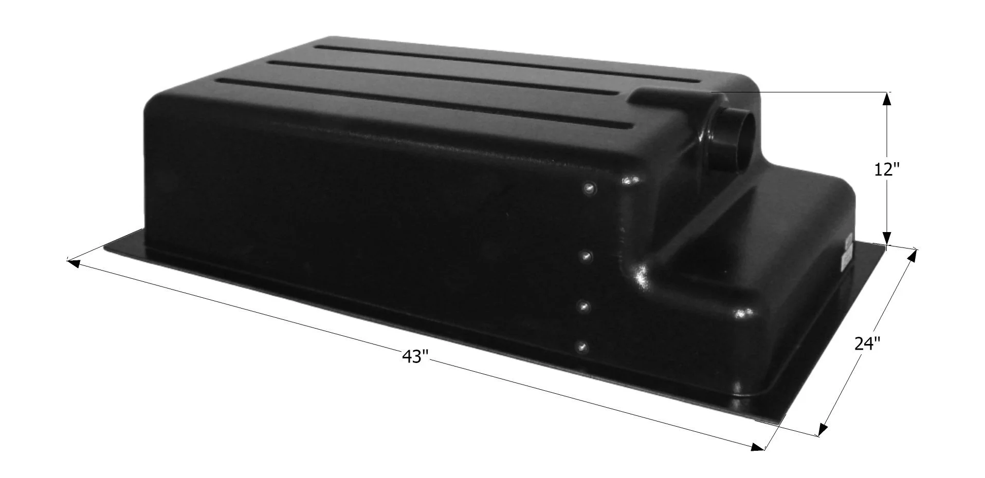 ICON Holding Tank Recessed Drain HT152RE, w/ 3 in Spigot & 4 Level Sensors