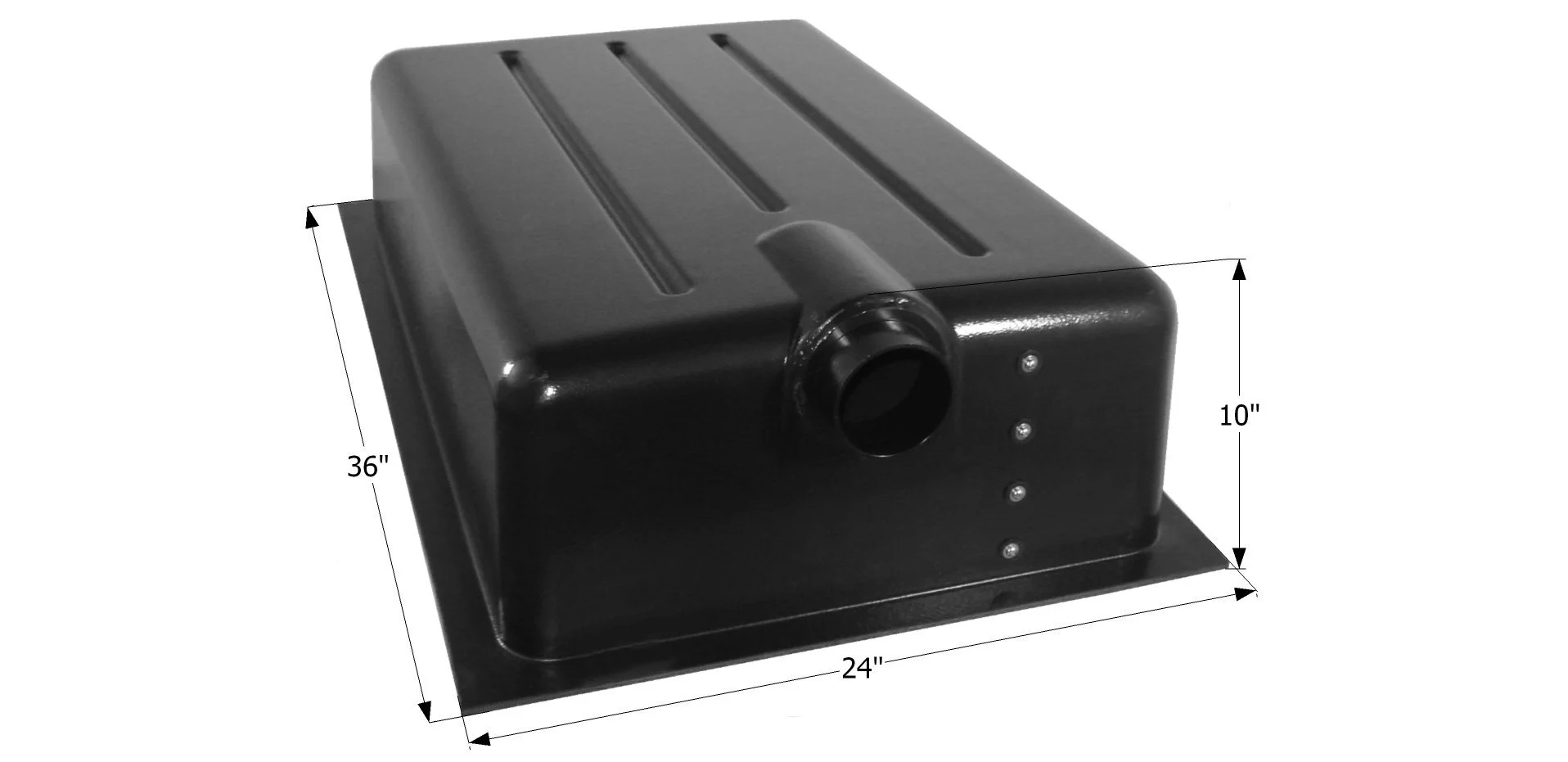 ICON Holding Tank Center End Drain HT159ED, w/ 3 in Spigot & 4 Level Sensors