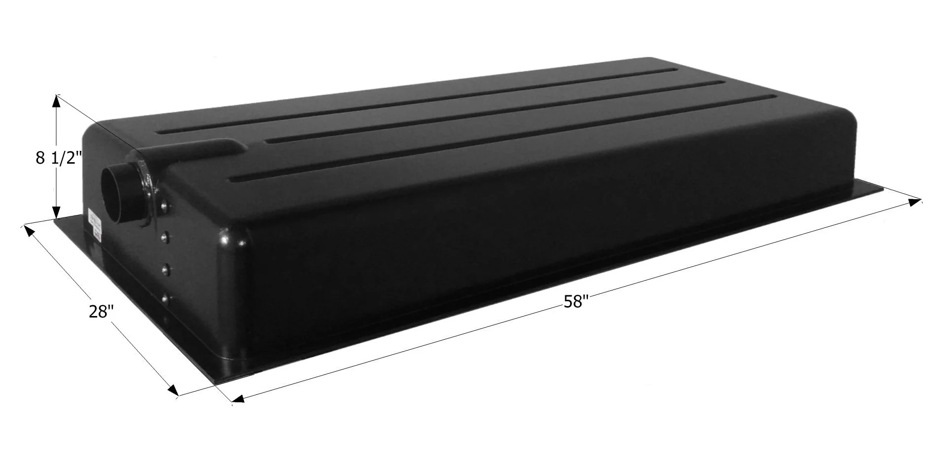 ICON Holding Tank Center End Drain HT176BED with 3 in Spigot & 4 Level Sensors