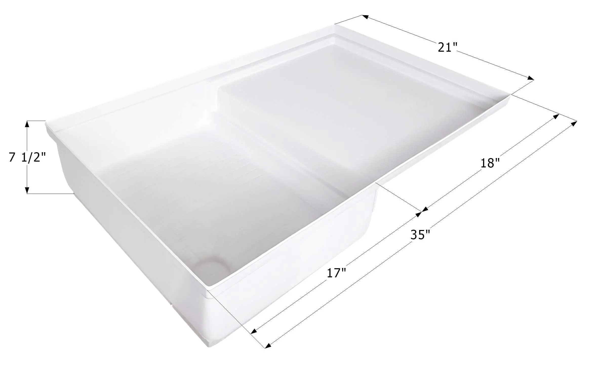 ICON 12893 Combo Shower Pan SP400 - Polar White
