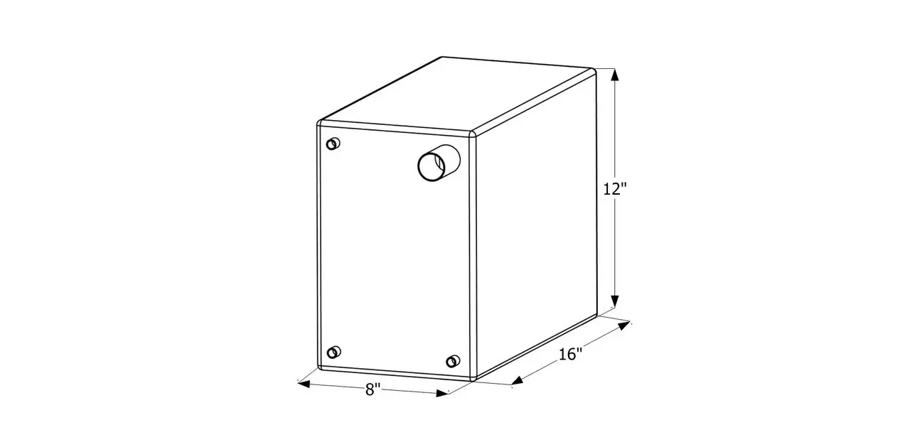 ICON 12474 Fresh Water Tank WT2474 - 6 Gallon, 16 x 8 x 12 inches