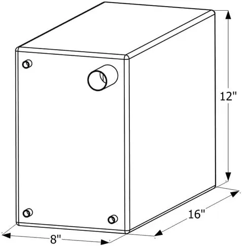 ICON 12474 Fresh Water Tank WT2474 - 6 Gallon, 16 x 8 x 12 inches