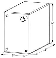 ICON 12474 Fresh Water Tank WT2474 - 6 Gallon, 16 x 8 x 12 inches