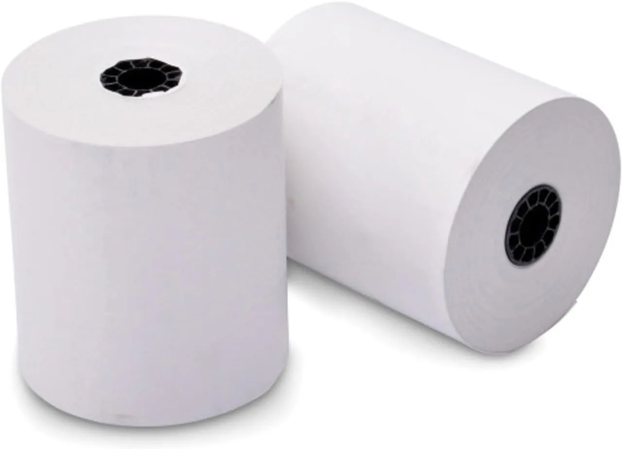 ICONEX 1-ply Bond POS Receipt Rolls, 3.25in x 243ft, White, 4-Pack