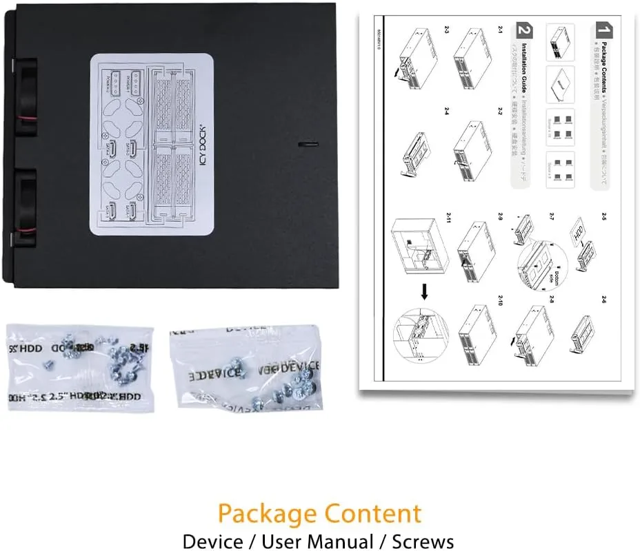 ICY DOCK ToughArmor 2.5\" SAS/SATA HDD/SSD Mobile Rack Enclosure for 5.25\" Bay