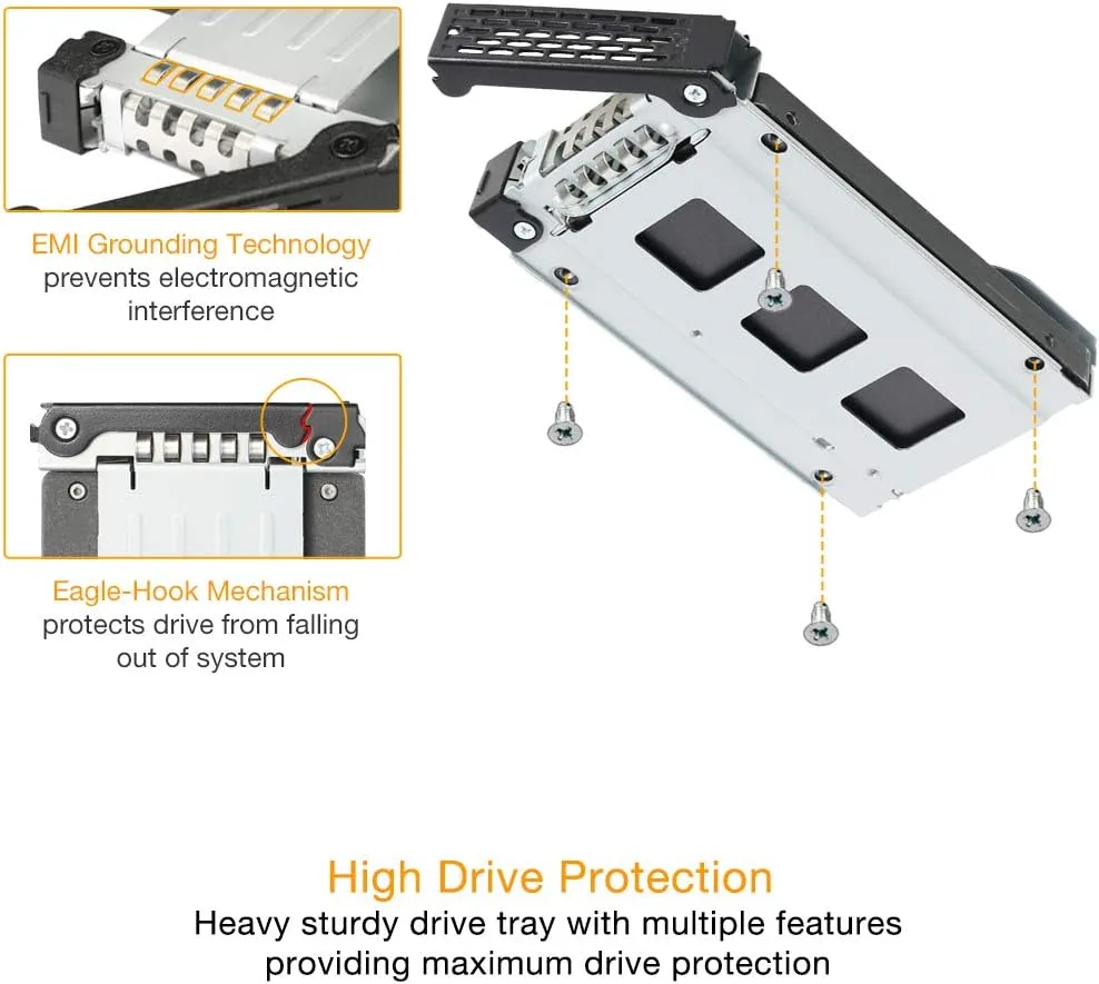 ICY DOCK ToughArmor 2.5\" SAS/SATA HDD/SSD Mobile Rack Enclosure for 5.25\" Bay