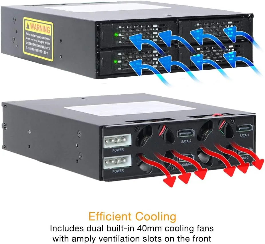 ICY DOCK ToughArmor 2.5\" SAS/SATA HDD/SSD Mobile Rack Enclosure for 5.25\" Bay