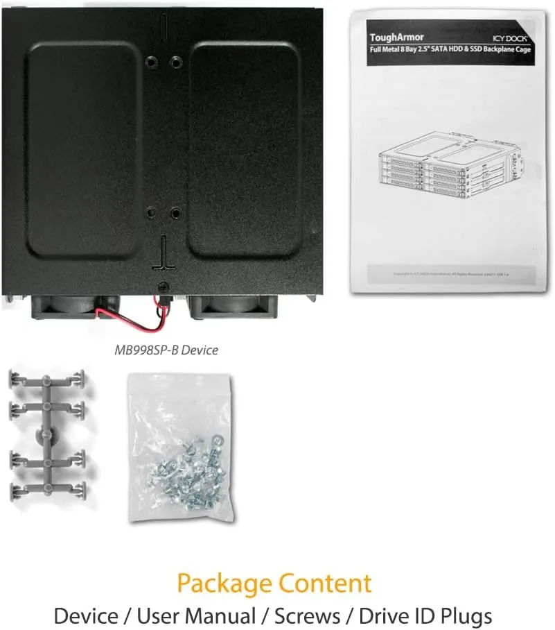 ICY DOCK ToughArmor 2.5\" SAS/SATA HDD/SSD Mobile Rack Enclosure for 5.25\" Bay