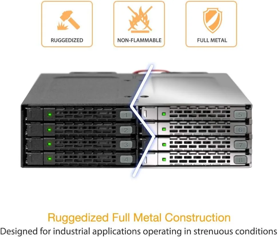 ICY DOCK ToughArmor 2.5\" SAS/SATA HDD/SSD Mobile Rack Enclosure for 5.25\" Bay