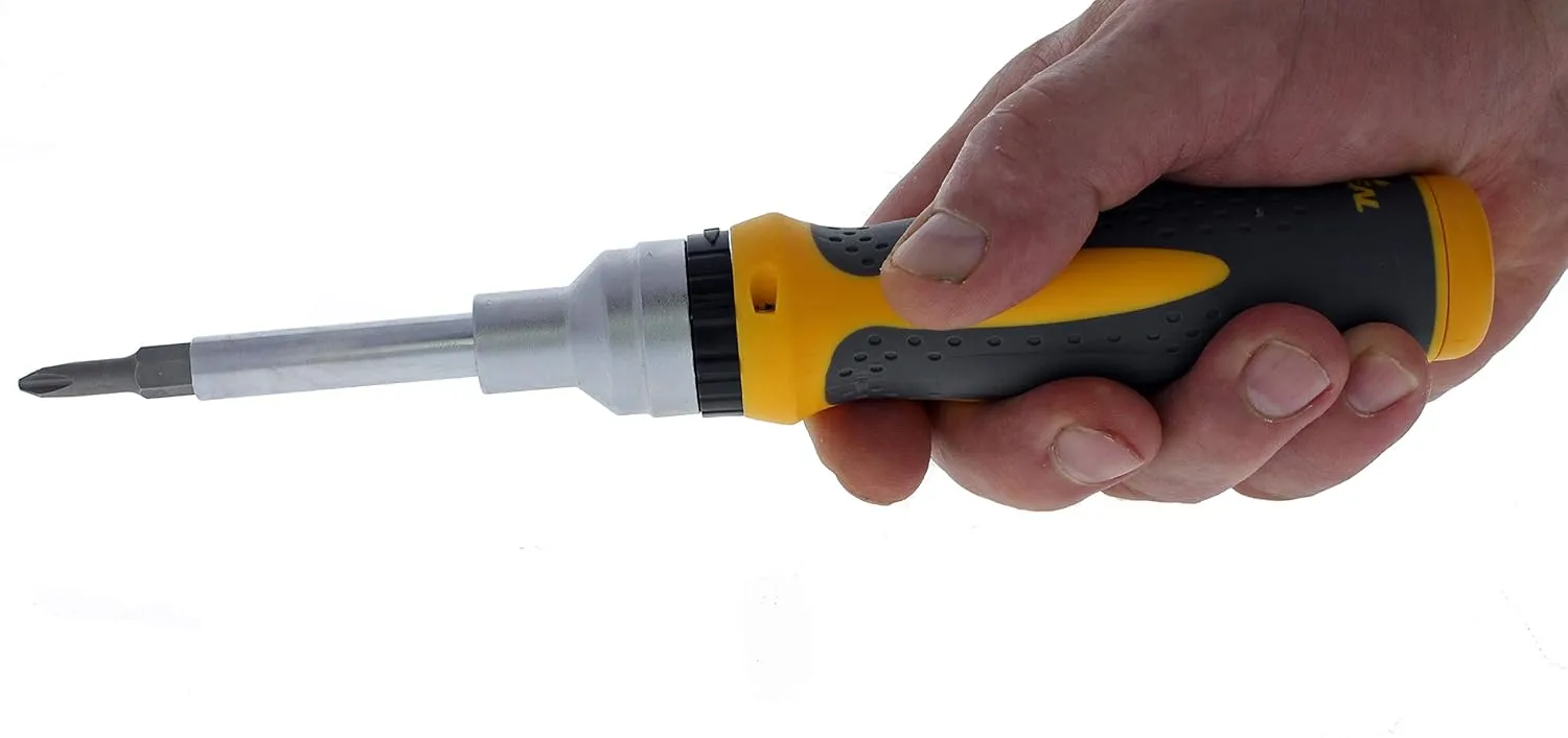 IDEAL Electrical 35-988 Ratch-A-Nut Screwdriver 9-In-1 Ratcheting Nut Driver with Screwdriver, Driver Bit Sets