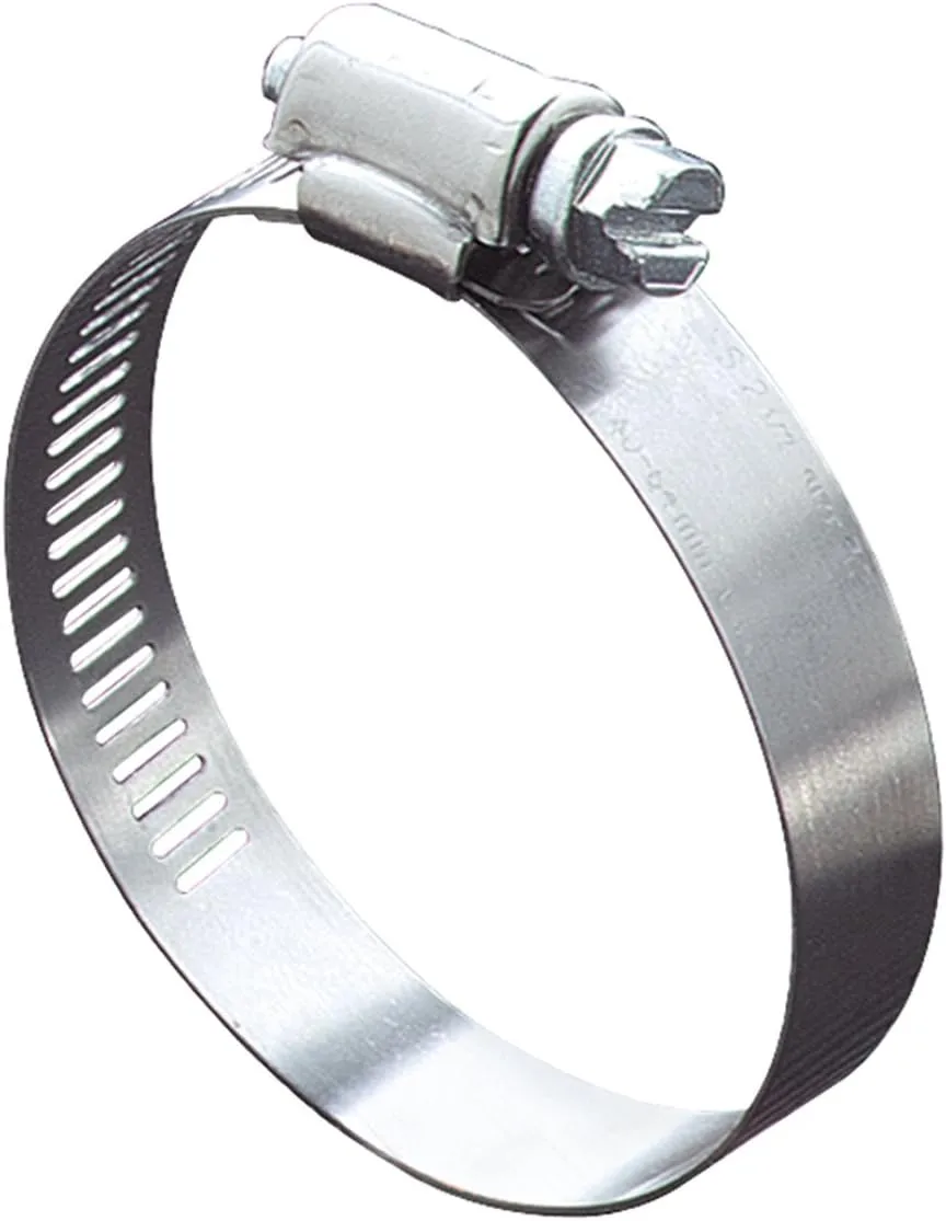 Worm Gear Hose Clamp, Stainless Steel, 3-1/16 to 4 in, Set of 10