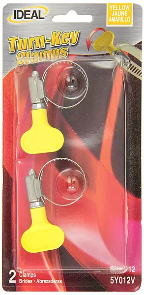 5Y01258 1/2"-1 1/4" Carded Turn-Key Clamps, (Pack of 2)