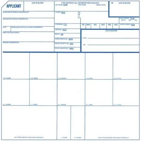 Identicator High-Contrast Applicant Cards, Pack of 250