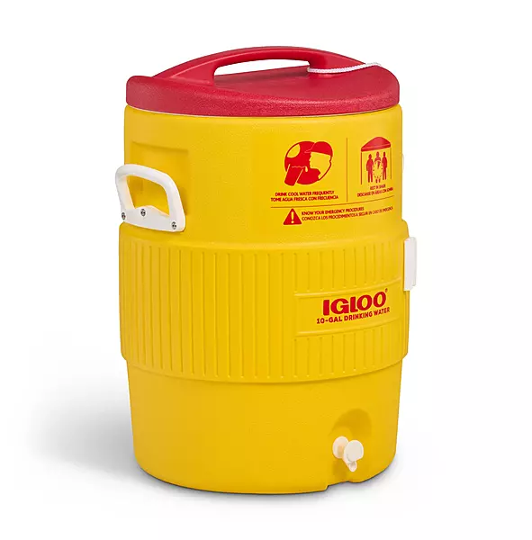 Igloo 385-4101 400 Series Coolers, 10 gal, Red/Yellow