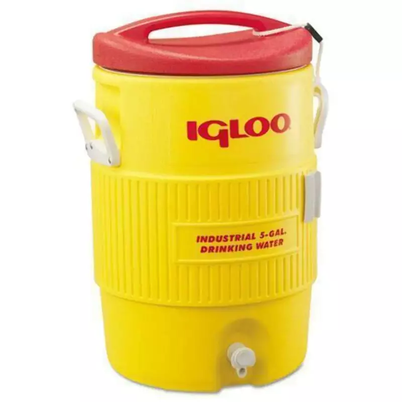 Igloo 400 Series Commercial & Industrial 5 Gal Beverage Cooler - Yellow/Red