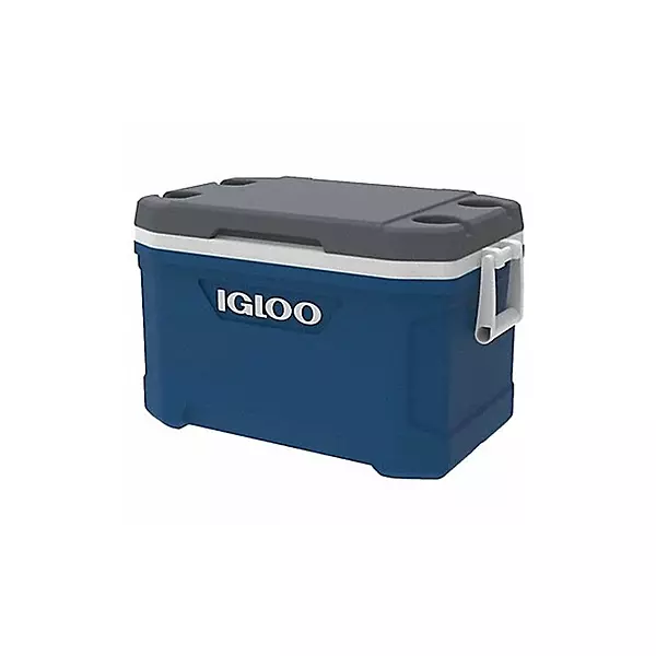 Igloo Latitude 52 Cooler Box, Approx. 10.2 gal (49 L), Latitude, Outdoor, Camping, Leisure, Fishing Indigo Blue, White