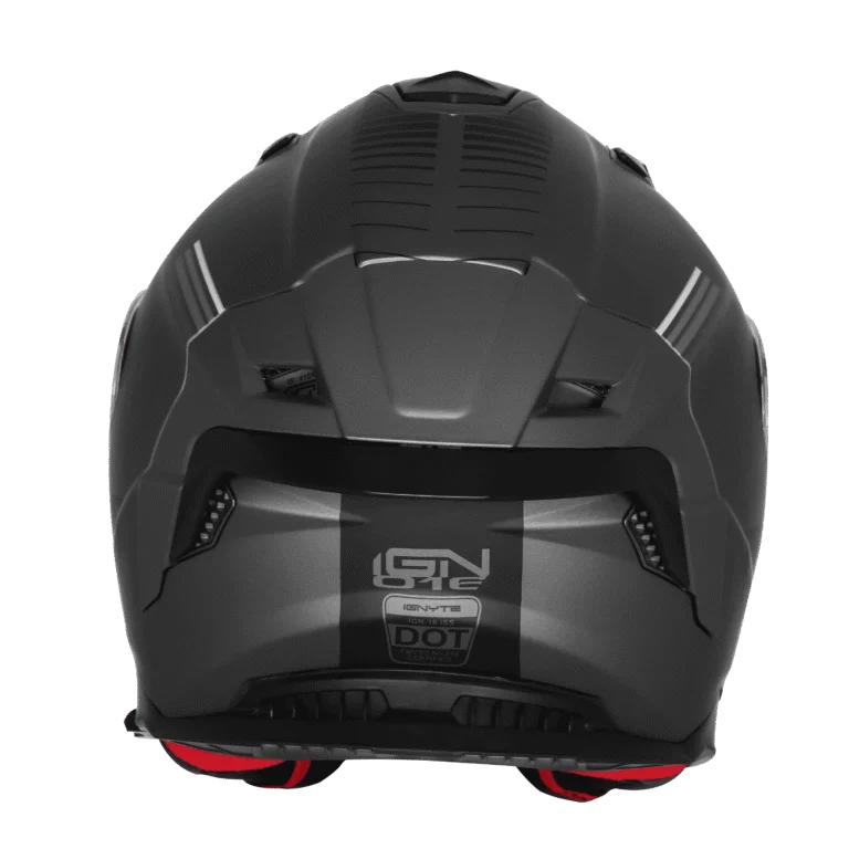 IGNYTE IGN-16 ISS DOT QUANTUMM GLOSSY GREY 2147 WHITE/GREY C/V 580 MM WITH EXTRA SMOKE VISOR IGNYTE IGN-16 ISS DOT QUANTUMM GLOSSY GREY 2147 WHITE/GREY C/V 580 MM WITH EXTRA SMOKE VISOR