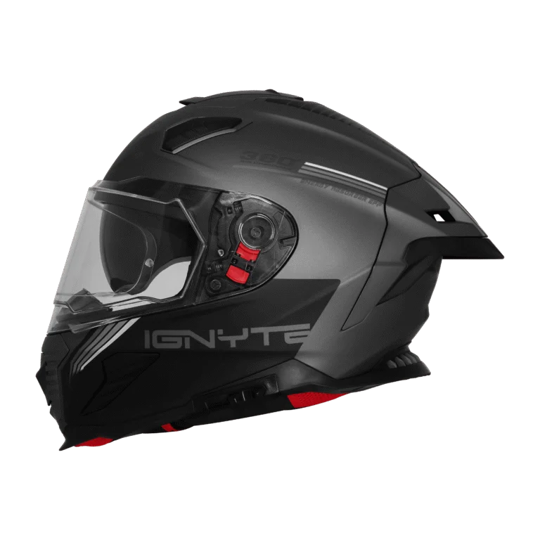 IGNYTE IGN-16 ISS DOT QUANTUMM GLOSSY GREY 2147 WHITE/GREY C/V 600 MM WITH EXTRA SMOKE VISOR IGNYTE IGN-16 ISS DOT QUANTUMM GLOSSY GREY 2147 WHITE/GREY C/V 600 MM WITH EXTRA SMOKE VISOR