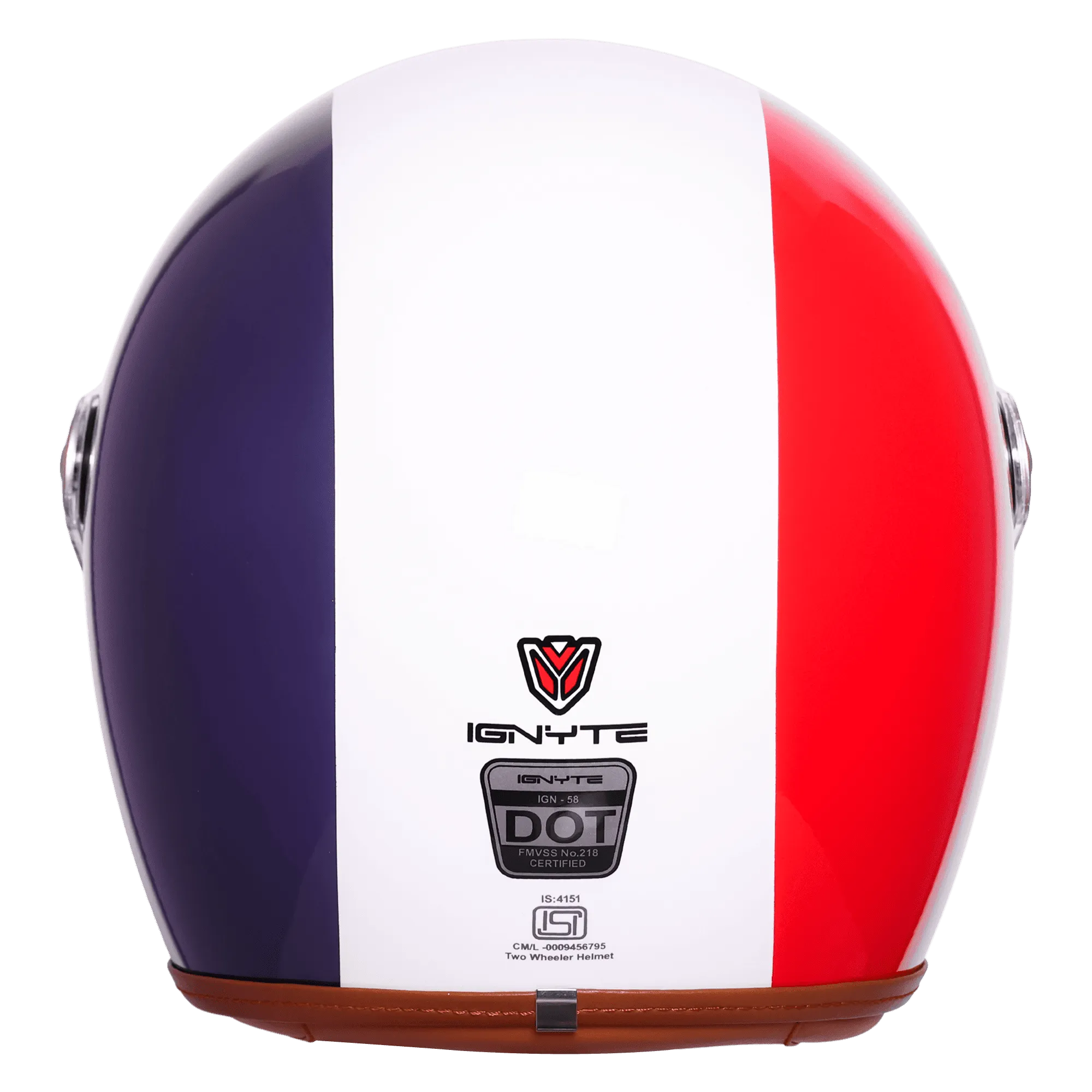 IGNYTE IGN-58 DOT SPECTRUM-5802 GLOSSY RED/WHITE BLUE 600MM BUCKLE CLEAR+EXTRA LIGHT ORANGE VISOR+MINIUTRE IGNYTE IGN-58 DOT SPECTRUM-5802 GLOSSY RED/WHITE BLUE 600MM BUCKLE CLEAR+EXTRA LIGHT ORANGE VISOR+MINIUTRE