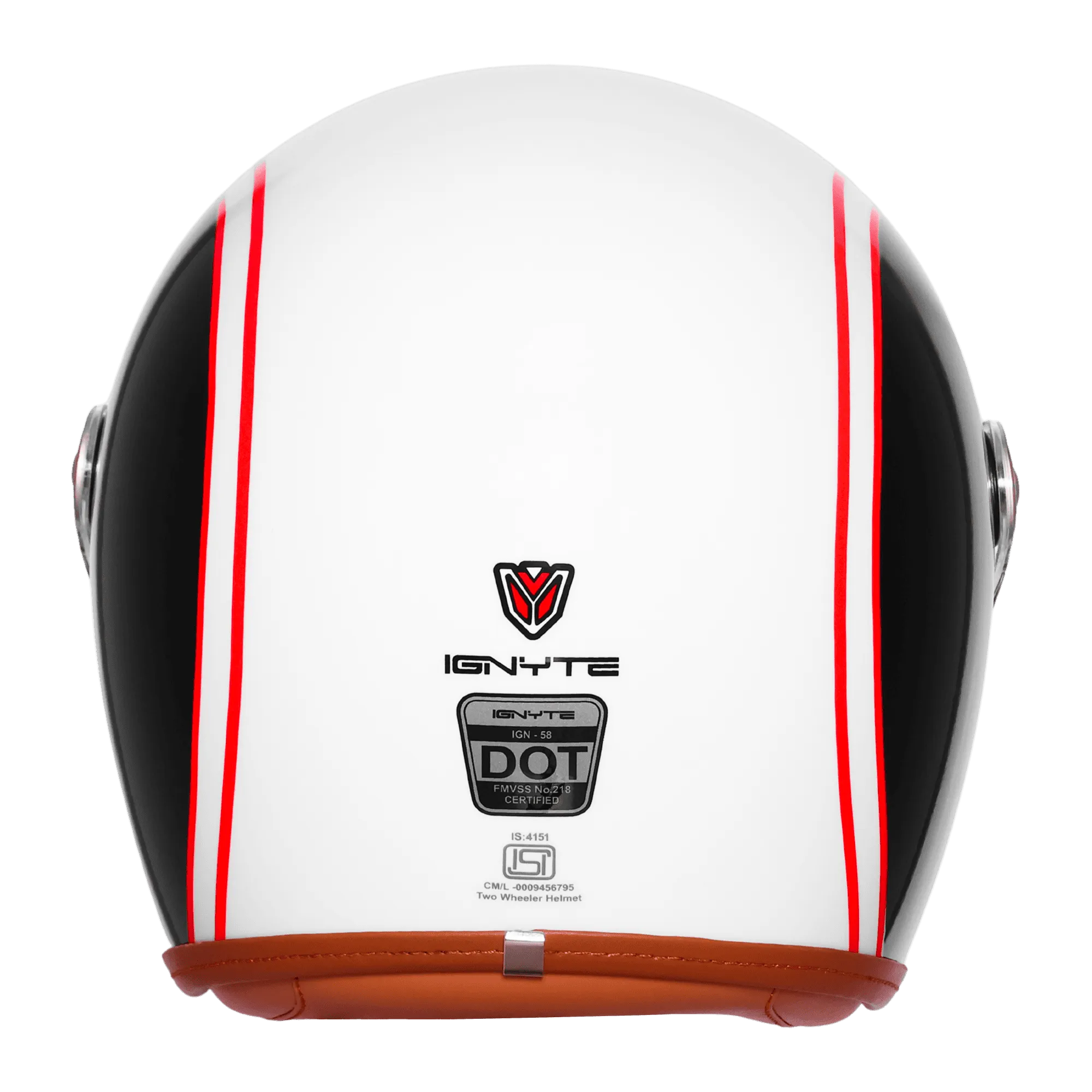 IGNYTE IGN-58 DOT SPECTRUM-5801 GLOSSY WHITE/BLACK 580MM BUCKLE CLEAR+EXTRA LIGHT ORANGE VISOR+MINIUTRE IGNYTE IGN-58 DOT SPECTRUM-5801 GLOSSY WHITE/BLACK 580MM BUCKLE CLEAR+EXTRA LIGHT ORANGE VISOR+MINIUTRE