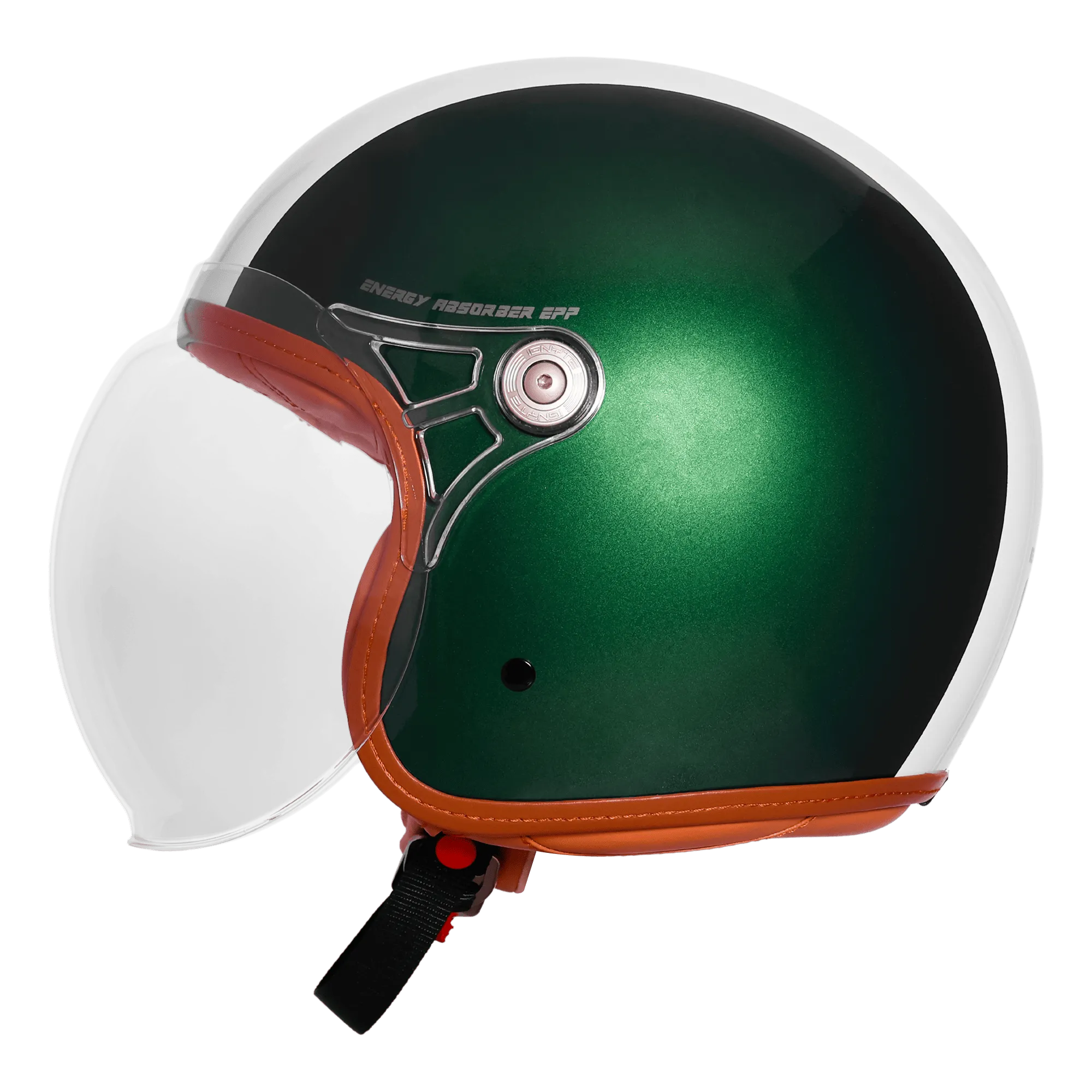 IGNYTE IGN-58 DOT SPECTRUM-5802 GLOSSY RED/WHITE GREEN 600MM BUCKLE CLEAR+EXTRA LIGHT ORANGE VISOR+MINIUTRE