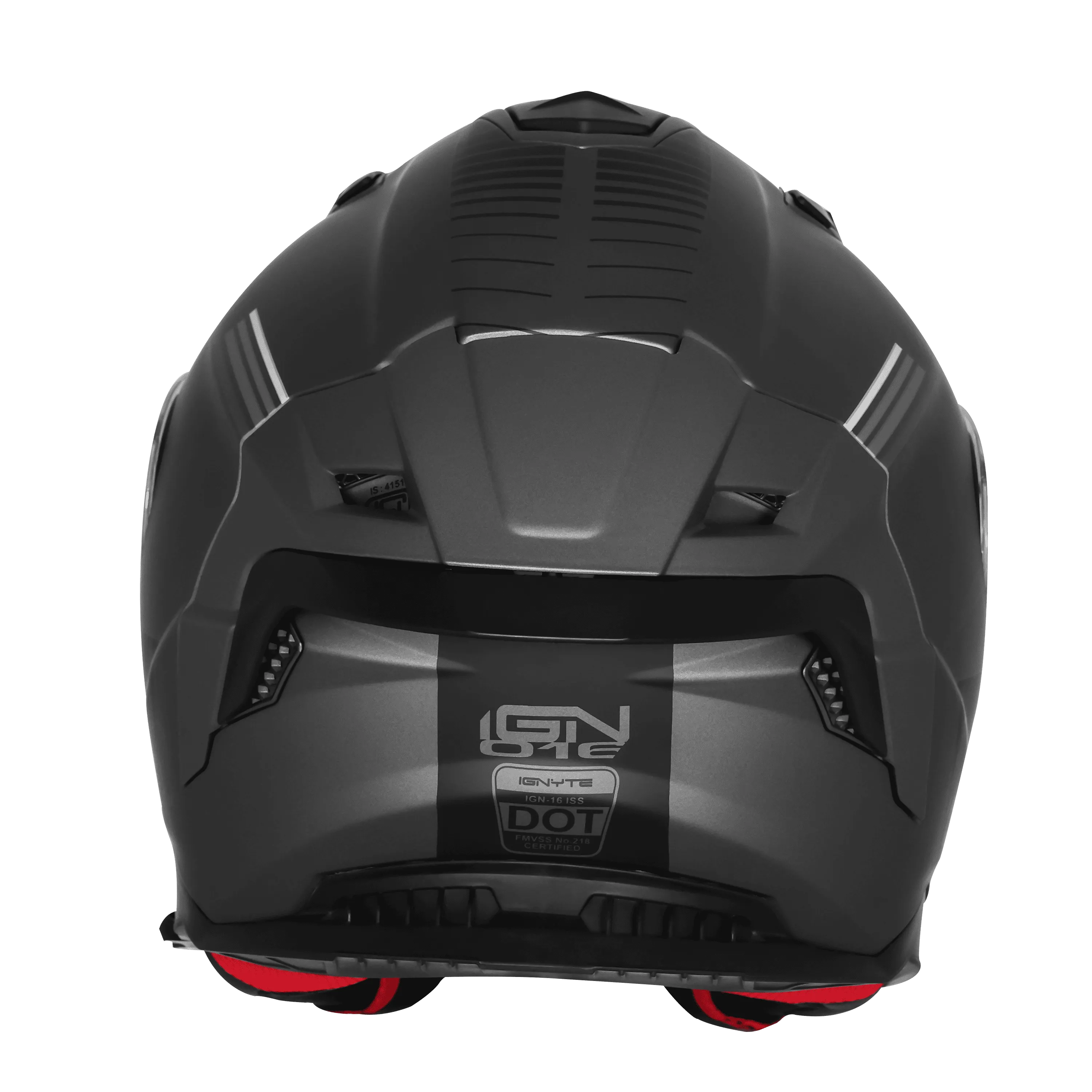 IGNYTE IGN-16 ISS DOT QUANTUMM  MATT GREY 2147 WHITE/GREY C/V 620 MM WITH EXTRA SMOKE VISOR