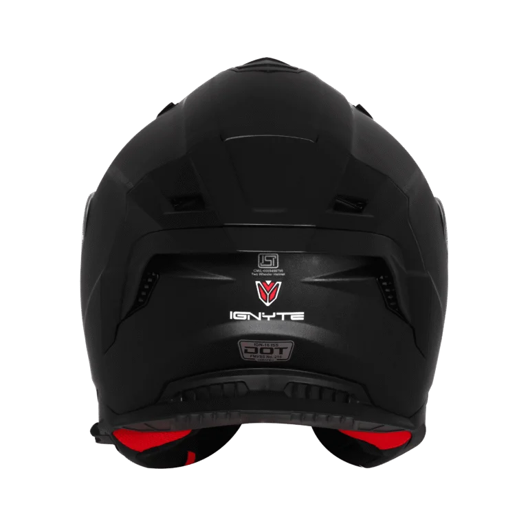 IGNYTE IGN-16 ISS DOT SOLID MATT BLACK C/V 620 MM WITH EXTRA SMOKE VISOR