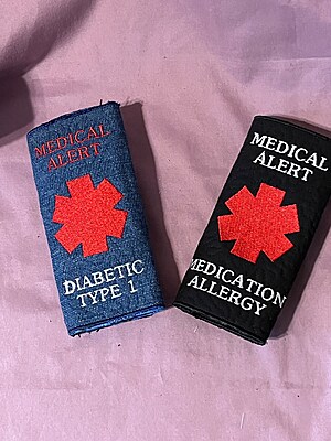 Custom Medical Alert Seat Belt Wrap Emergency Information Cover